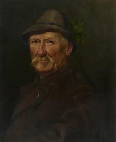 Portrait of a Hunter av Ferdinand Keller