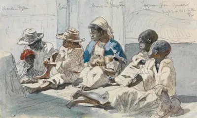 Studie av åtta svarta barn i Brasilien av Ferdinand Keller
