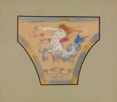 Studie för inredningen av Landesgewerbemuseum i Stuttgart av Ferdinand Keller
