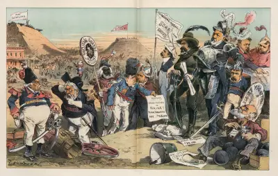 The pyrrhic victory of the Mulligan guards in Maine av Joseph Ferdinand Keppler
