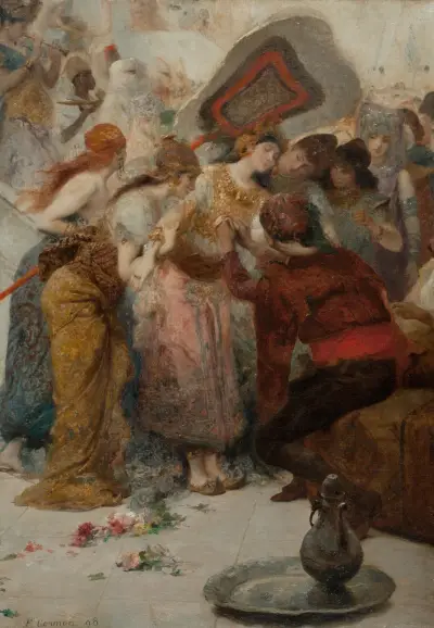 En exotisk kvinna och hennes följeslagare av Fernand Cormon