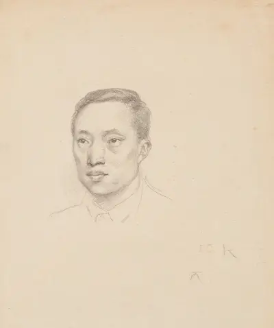 Tête d’homme II av Fernand Cormon