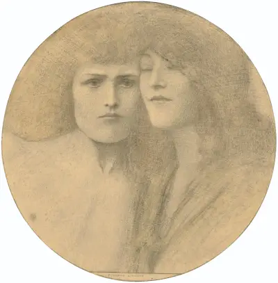 Les Caresses av Fernand Khnopff