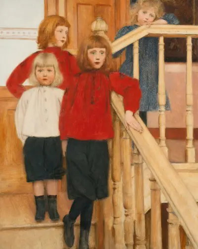 Les Enfants De Monsieur Neve av Fernand Khnopff