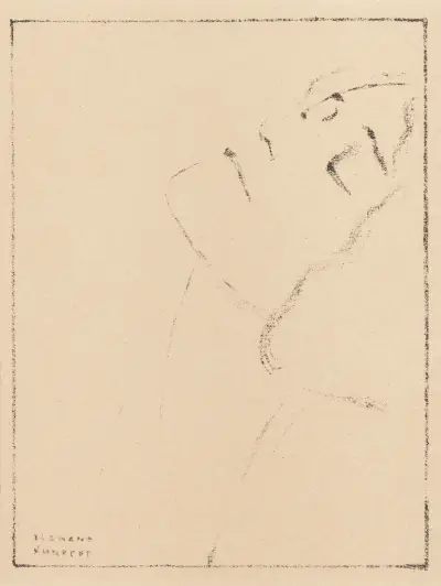Study of a woman av Fernand Khnopff