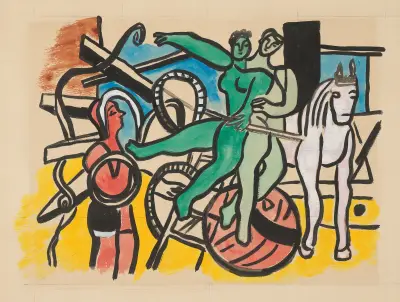 Acrobats and juggler av Fernand Léger