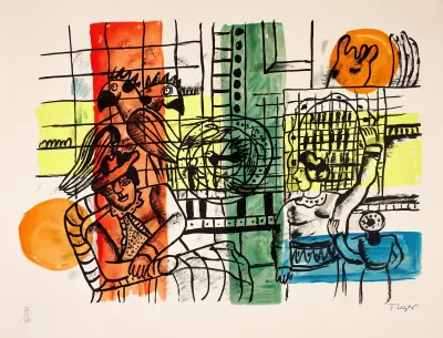 La Marchande D’Oiseaux (The Mechent of Birds) av Fernand Léger