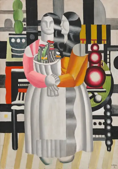 Förtroenden (De två kvinnorna med bukett) av Fernand Léger