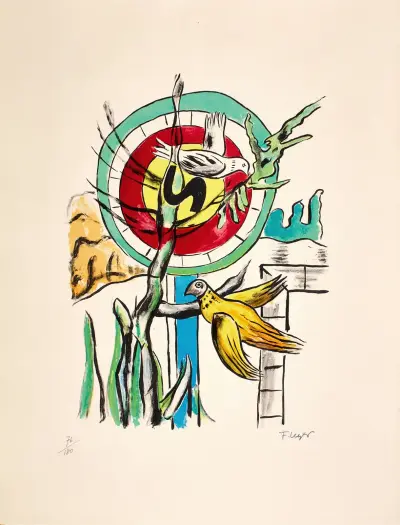 Två fåglar av Fernand Léger