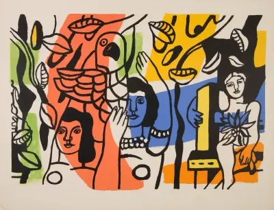 Les Femmes au Perroquet av Fernand Léger
