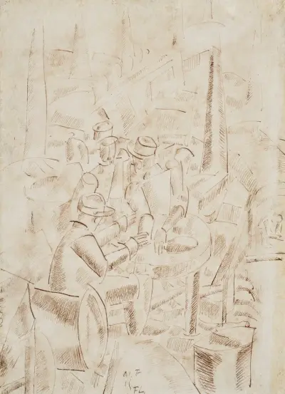 Soldater i skydd, Argonne av Fernand Léger