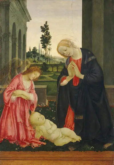 The Adoration of the Child av Filippino Lippi