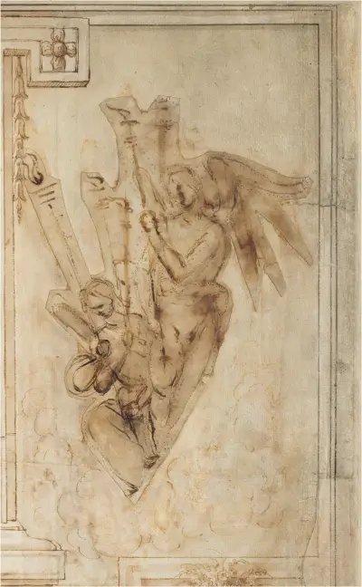 Two Angels Carrying Torches av Filippino Lippi