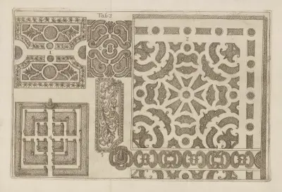 Plans for formal gardens av Filippo Arena