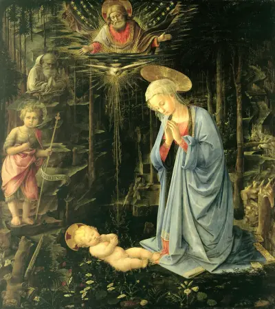The Adoration in the Forest av Filippo Lippi