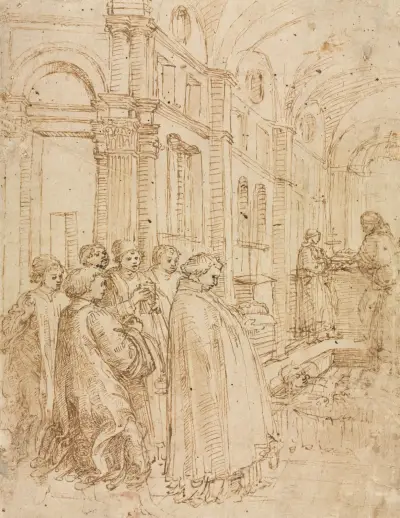 The Funeral of Saint Stephen av Filippo Lippi