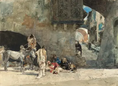 En gata i Tanger av Mariano Fortuny Marsal