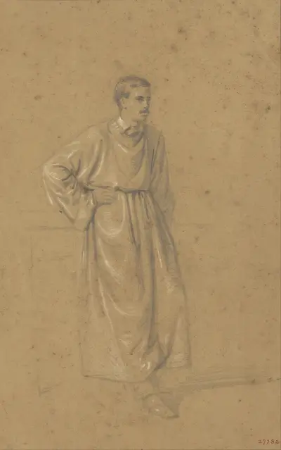 Academic study of a male figure, 1856 – nr 2 av Mariano Fortuny Marsal