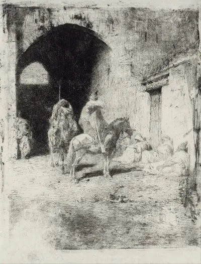 Casbah Guard in Tetouan av Mariano Fortuny Marsal