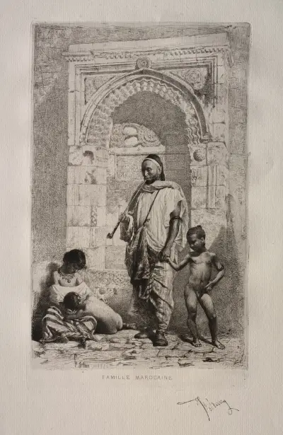 Moroccan Family av Mariano Fortuny Marsal