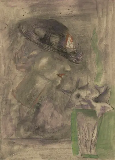 Portrait of Mrs Elisabeth Curtis av Frances Hodgkins