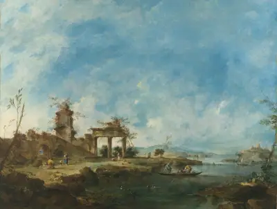 Fantastiskt landskap av Francesco Guardi