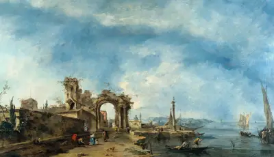 Fantastiskt landskap av Francesco Guardi