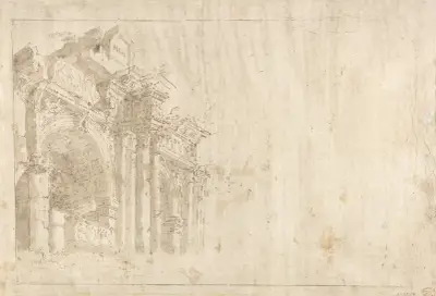 Romerska ruiner av Francesco Guardi