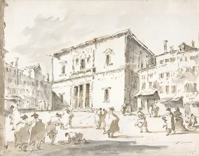Teatern Fenice i Venedig av Francesco Guardi