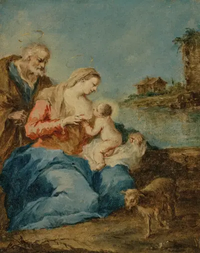 Den heliga familjen av Francesco Guardi