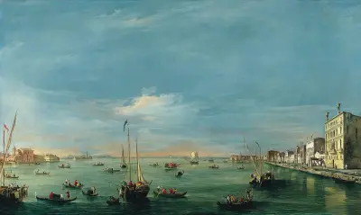 Vy över Giudeccakanalen och Zattere av Francesco Guardi