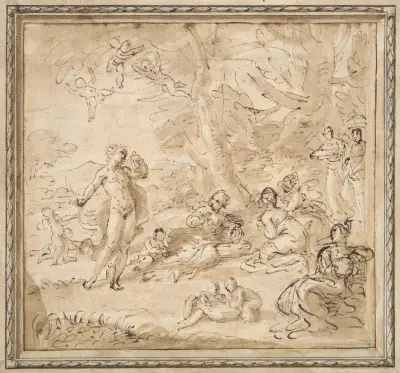 Apollo and Daphne av Pier Francesco Mola