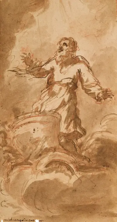 Elijah in the Fiery Chariot av Pier Francesco Mola