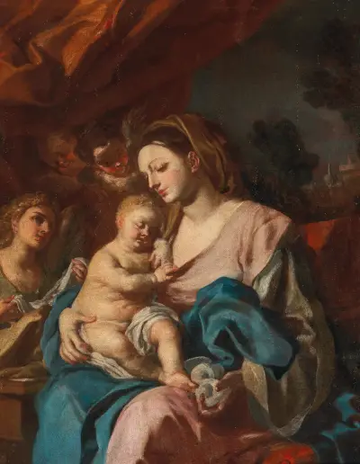 Madonna And Child – nr 1 av Francesco Solimena