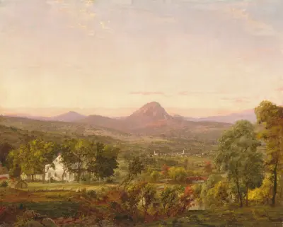 Autumn Landscape, Sugar Loaf Mountain, Orange County, New York av Jasper Francis Cropsey