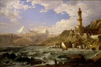 The Coast of Genoa av Jasper Francis Cropsey
