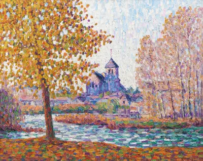 L’église de Montigny, effet d’automne av Francis Picabia