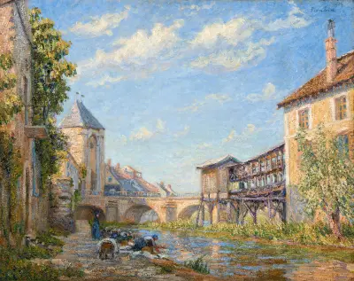 Les laveuses à Moret av Francis Picabia