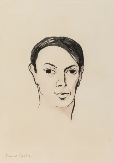 Porträtt av Pablo Picasso av Francis Picabia