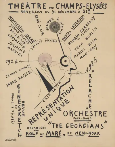 Théâtre des Champs-Élysées. Réveillon du 31 décembre (1924) … Revue cinésketch par Francis Picabia av Francis Picabia