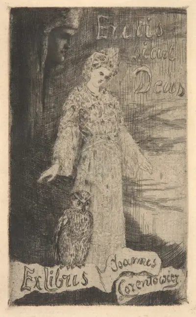 Exlibris för Jan Lorentowicz (1868–1940) av Franciszek Siedlecki