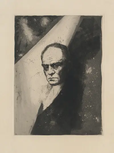 Porträtt av Stefan Żeromski av Franciszek Siedlecki