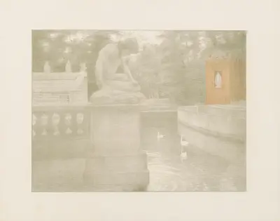Theatre in Łazienki Park (fragment) av Franciszek Siedlecki
