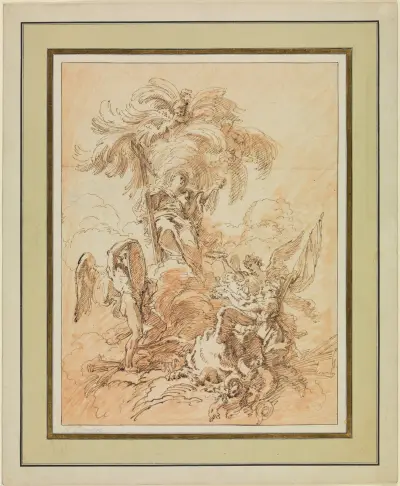 Allegori över en fransk prins födelse av François Boucher
