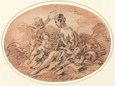 Allegori över musiken av François Boucher