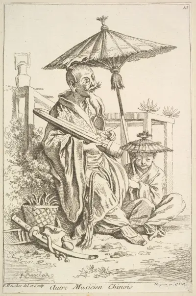 Ännu en kinesisk musiker av François Boucher