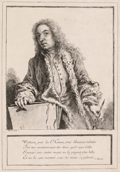 Antoine Watteau av François Boucher