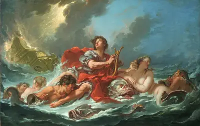 Arion på delfinen av François Boucher