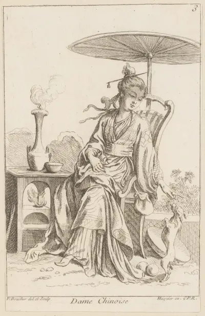 Kinesisk dam av François Boucher