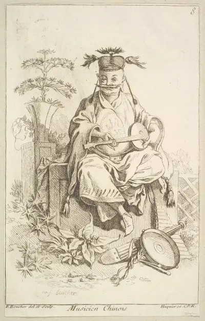 Chinese Musician av François Boucher